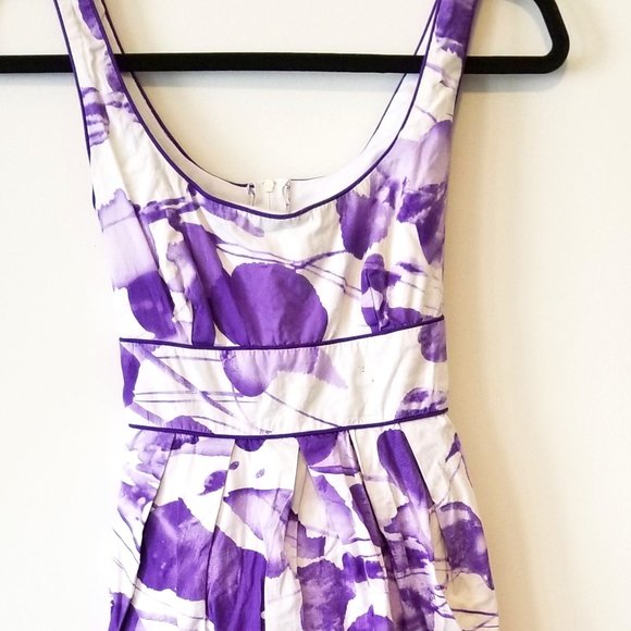 Suzy Shier Purple Flower-Pattern Dress - Picture 1 of 6
